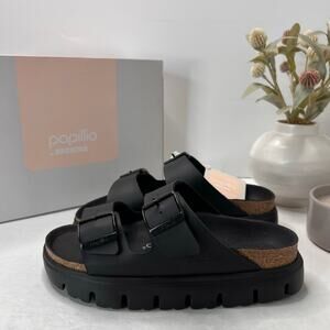 Papillio by Birkenstock Arizona Pap Chunky Sandal Black Women 7/Men 5 Tried On